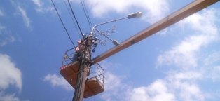 Монтаж Прожектора Уличного Освещения